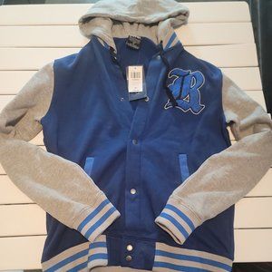 NWT Harry Potter HP Ravenclaw Varsity Medium Hoodie Jacket Blue Gray